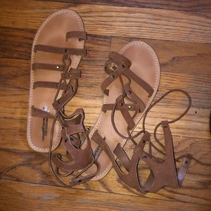 American Eagle Tie-up Gladiator Sandal - Size 9